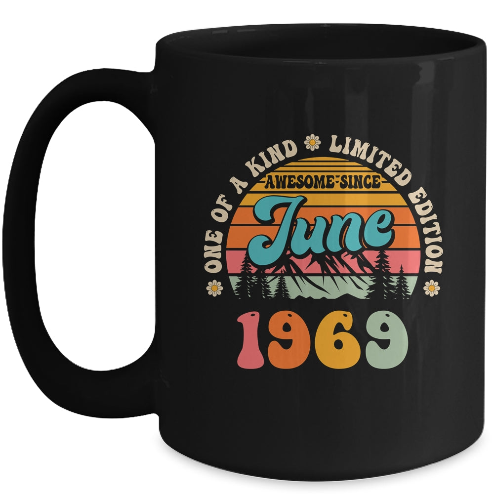 55 Years Old Awesome Since June 1969 55th Birthday Groovy Mug | teecentury