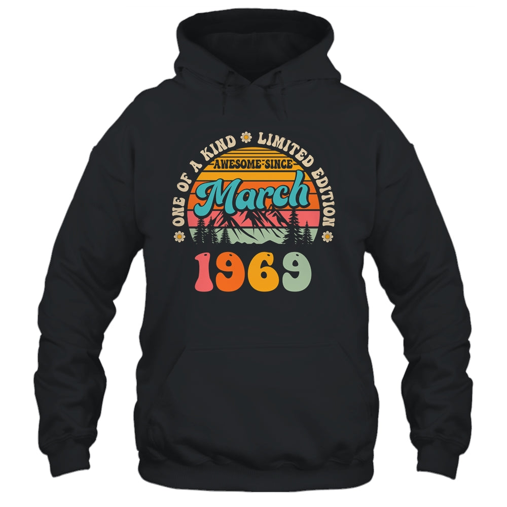 55 Years Old Awesome Since March 1969 55th Birthday Groovy Shirt & Tank Top | teecentury