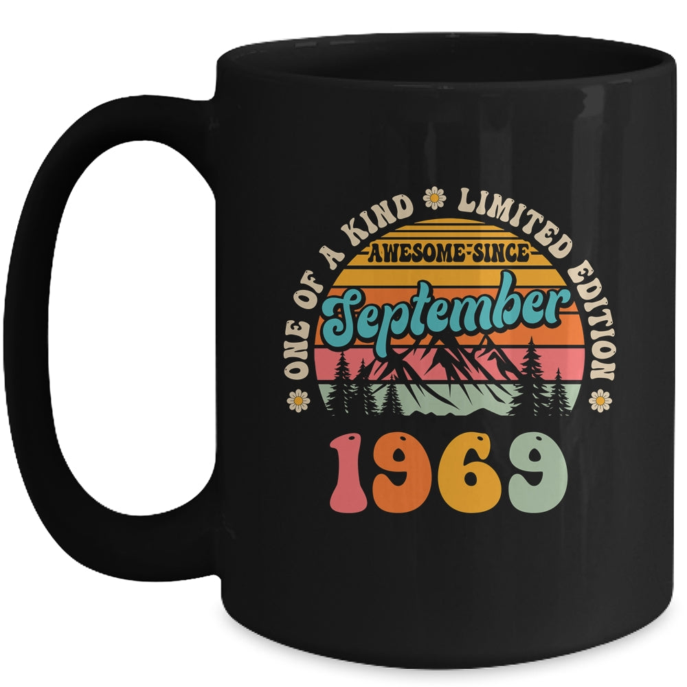 55 Years Old Awesome Since September 1969 55th Birthday Groovy Mug | teecentury