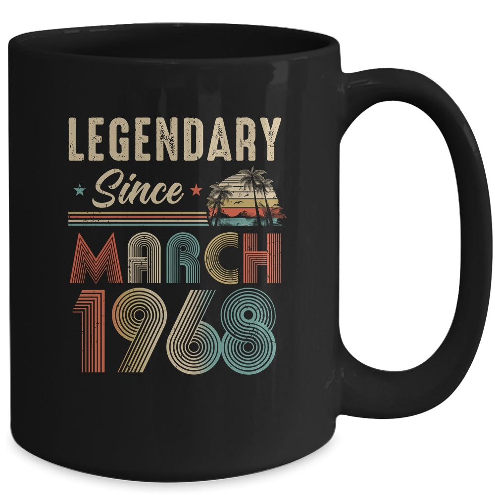 55 Years Old Legendary Since March 1968 55th Birthday Mug | teecentury