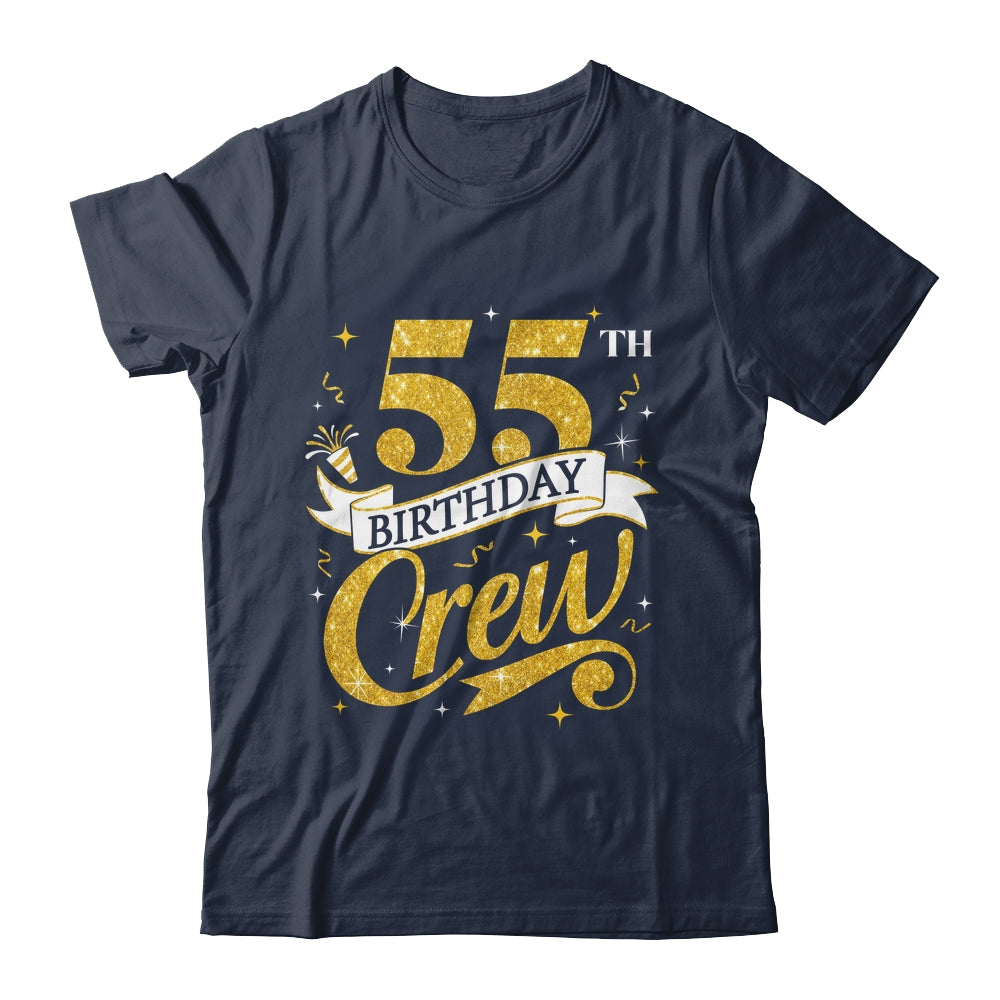55th Birthday Crew 55th Bday Party Squad Friends Crown Funny Shirt & Tank Top | teecentury