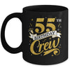 55th Birthday Crew 55th Bday Party Squad Friends Crown Funny Mug | teecentury