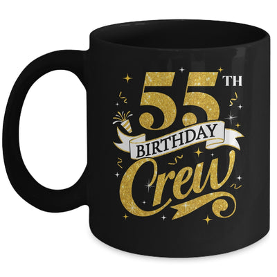 55th Birthday Crew 55th Bday Party Squad Friends Crown Funny Mug | teecentury