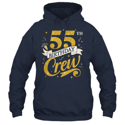 55th Birthday Crew 55th Bday Party Squad Friends Crown Funny Shirt & Tank Top | teecentury
