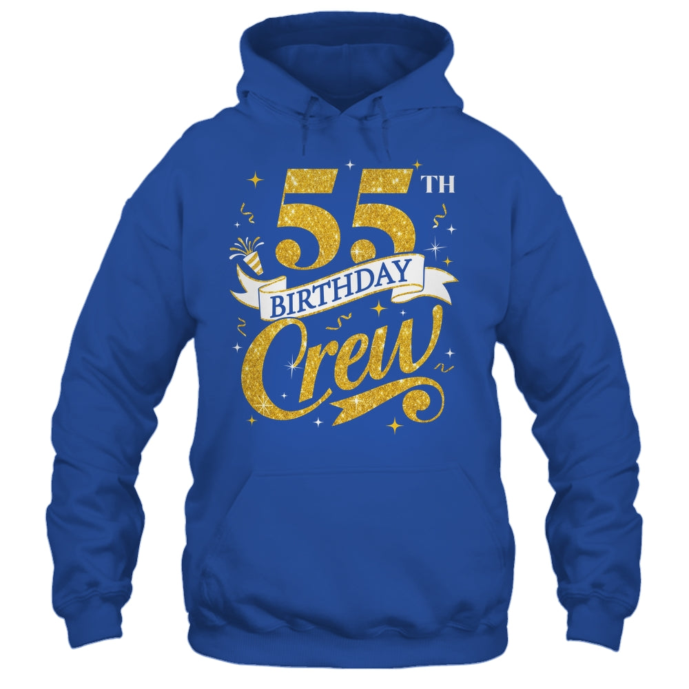 55th Birthday Crew 55th Bday Party Squad Friends Crown Funny Shirt & Tank Top | teecentury