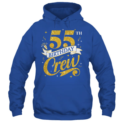 55th Birthday Crew 55th Bday Party Squad Friends Crown Funny Shirt & Tank Top | teecentury