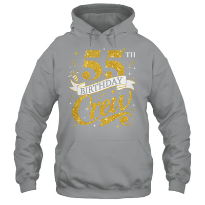 55th Birthday Crew 55th Bday Party Squad Friends Crown Funny Shirt & Tank Top | teecentury