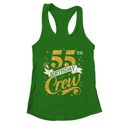 55th Birthday Crew 55th Bday Party Squad Friends Crown Funny Shirt & Tank Top | teecentury