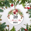 55th Wedding Anniversary 55 Years As Mr & Mrs 2022 Christmas Ornaments Gifts For Couples Husband Wife Holiday Decoration Christmas Tree Ornament Ornament | Teecentury.com