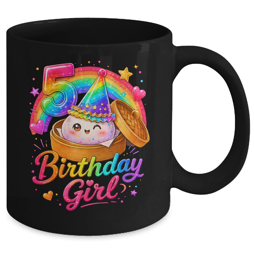 5Th Birthday Girl Dumpling Kawaii Pastel Anime 5 Years Old Mug | teecentury