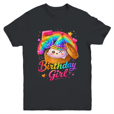 5Th Birthday Girl Dumpling Kawaii Pastel Anime 5 Years Old Youth Shirt | teecentury