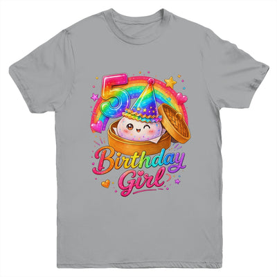 5Th Birthday Girl Dumpling Kawaii Pastel Anime 5 Years Old Youth Shirt | teecentury