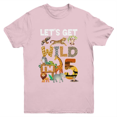 5 Year Old Zoo Birthday Safari Jungle Animal 5th Bday Youth Shirt | teecentury