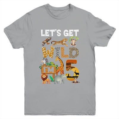 5 Year Old Zoo Birthday Safari Jungle Animal 5th Bday Youth Shirt | teecentury