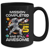 5th Birthday Astronaut 5 Years Old Outer Space Birthday Mug | teecentury