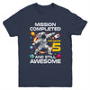 5th Birthday Astronaut 5 Years Old Outer Space Birthday Youth Shirt | teecentury