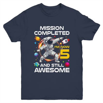 5th Birthday Astronaut 5 Years Old Outer Space Birthday Youth Shirt | teecentury