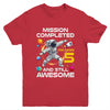5th Birthday Astronaut 5 Years Old Outer Space Birthday Youth Shirt | teecentury