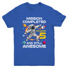 5th Birthday Astronaut 5 Years Old Outer Space Birthday Youth Shirt | teecentury