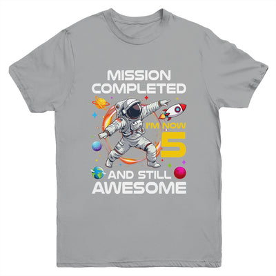 5th Birthday Astronaut 5 Years Old Outer Space Birthday Youth Shirt | teecentury