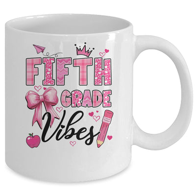 5th Fifth Grade Vibes Back To School Coquette Teacher Girl Mug | teecentury