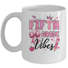 5th Fifth Grade Vibes Back To School Coquette Teacher Girl Mug | teecentury