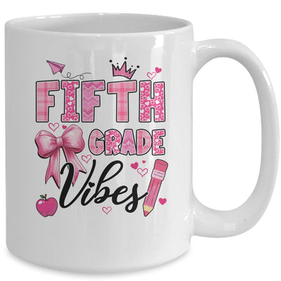 5th Fifth Grade Vibes Back To School Coquette Teacher Girl Mug | teecentury