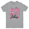 5th Fifth Grade Vibes Back To School Coquette Teacher Girl Youth Shirt | teecentury