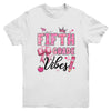 5th Fifth Grade Vibes Back To School Coquette Teacher Girl Youth Shirt | teecentury
