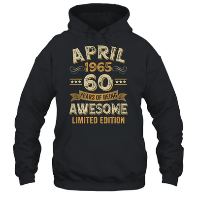 60 Years Awesome Vintage April 1965 60th Birthday Shirt & Hoodie | teecentury