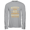 60 Years Awesome Vintage August 1965 60th Birthday Shirt & Hoodie | teecentury