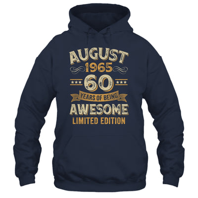60 Years Awesome Vintage August 1965 60th Birthday Shirt & Hoodie | teecentury