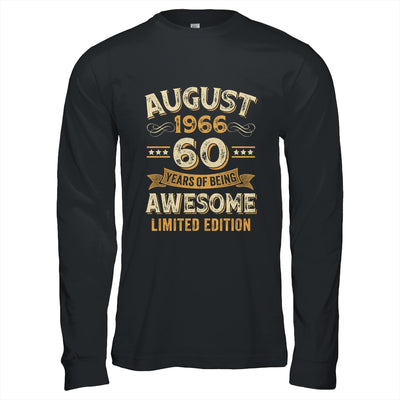 60 Years Awesome Vintage August 1966 60th Birthday Shirt & Hoodie | teecentury