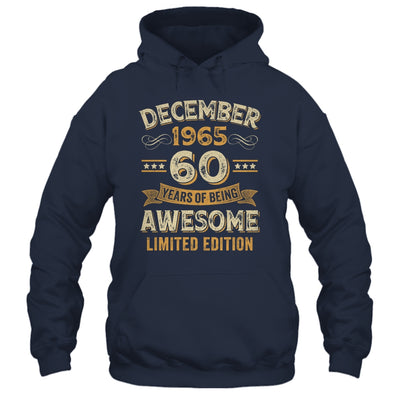 60 Years Awesome Vintage December 1965 60th Birthday Shirt & Hoodie | teecentury