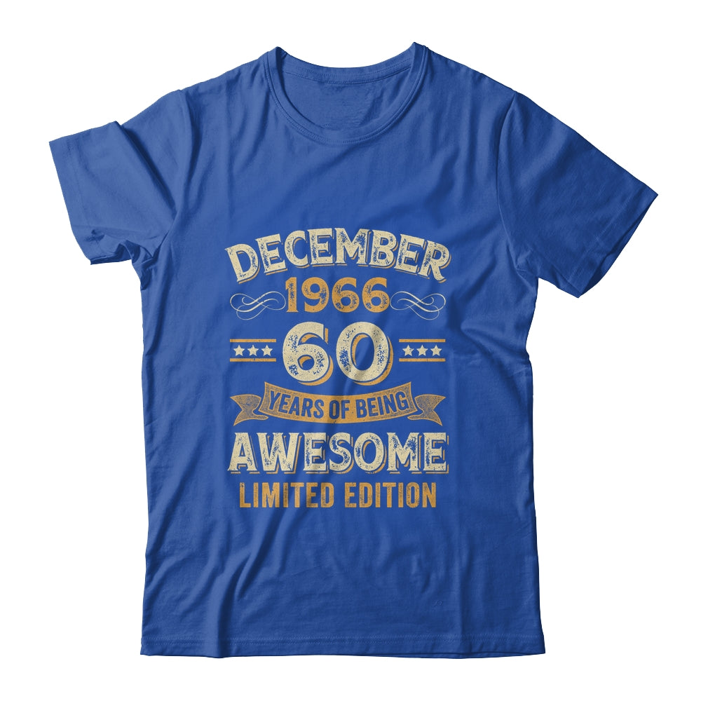 60 Years Awesome Vintage December 1966 60th Birthday Shirt & Hoodie | teecentury