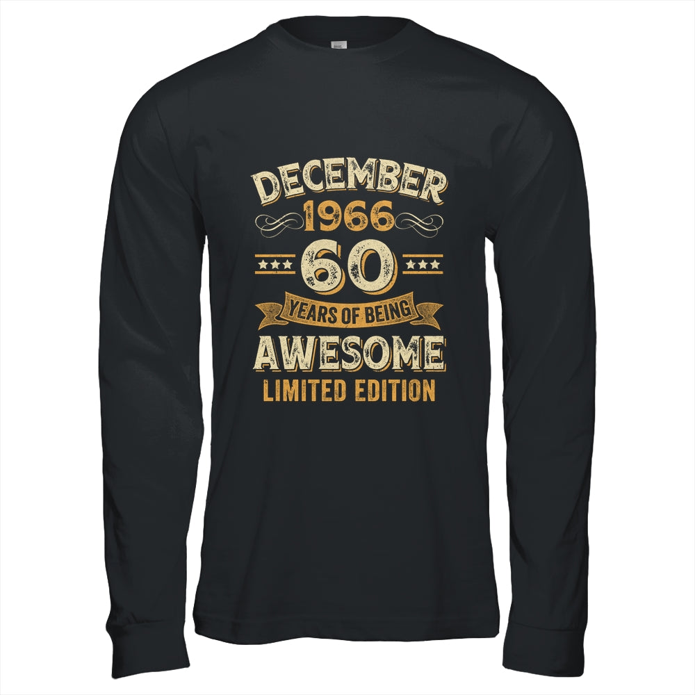 60 Years Awesome Vintage December 1966 60th Birthday Shirt & Hoodie | teecentury