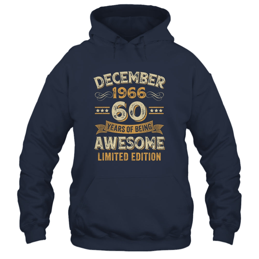 60 Years Awesome Vintage December 1966 60th Birthday Shirt & Hoodie | teecentury