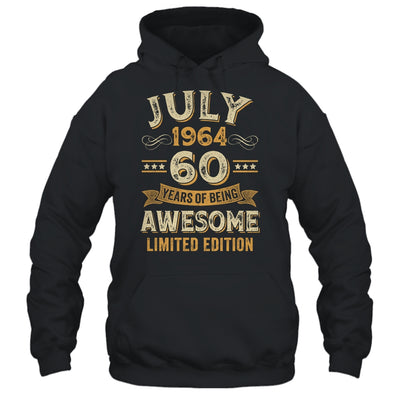 60 Years Awesome Vintage July 1964 60th Birthday Shirt & Hoodie | teecentury