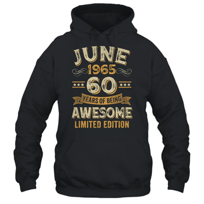 60 Years Awesome Vintage June 1965 60th Birthday Shirt & Hoodie | teecentury