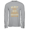 60 Years Awesome Vintage May 1965 60th Birthday Shirt & Hoodie | teecentury