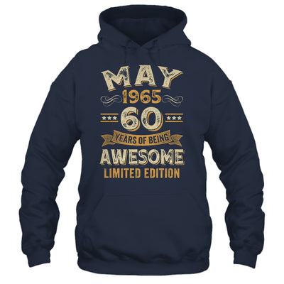 60 Years Awesome Vintage May 1965 60th Birthday Shirt & Hoodie | teecentury