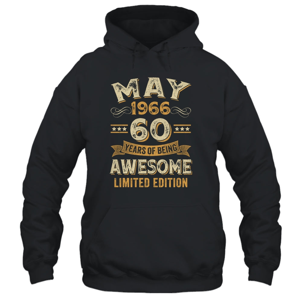 60 Years Awesome Vintage May 1966 60th Birthday Shirt & Hoodie | teecentury