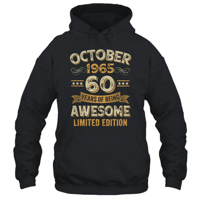 60 Years Awesome Vintage October 1965 60th Birthday Shirt & Hoodie | teecentury