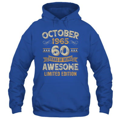 60 Years Awesome Vintage October 1965 60th Birthday Shirt & Hoodie | teecentury