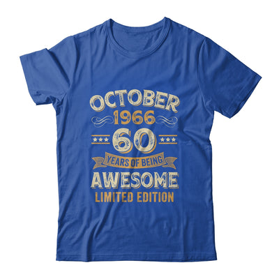 60 Years Awesome Vintage October 1966 60th Birthday Shirt & Hoodie | teecentury