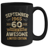 60 Years Awesome Vintage September 1965 60th Birthday Mug | teecentury