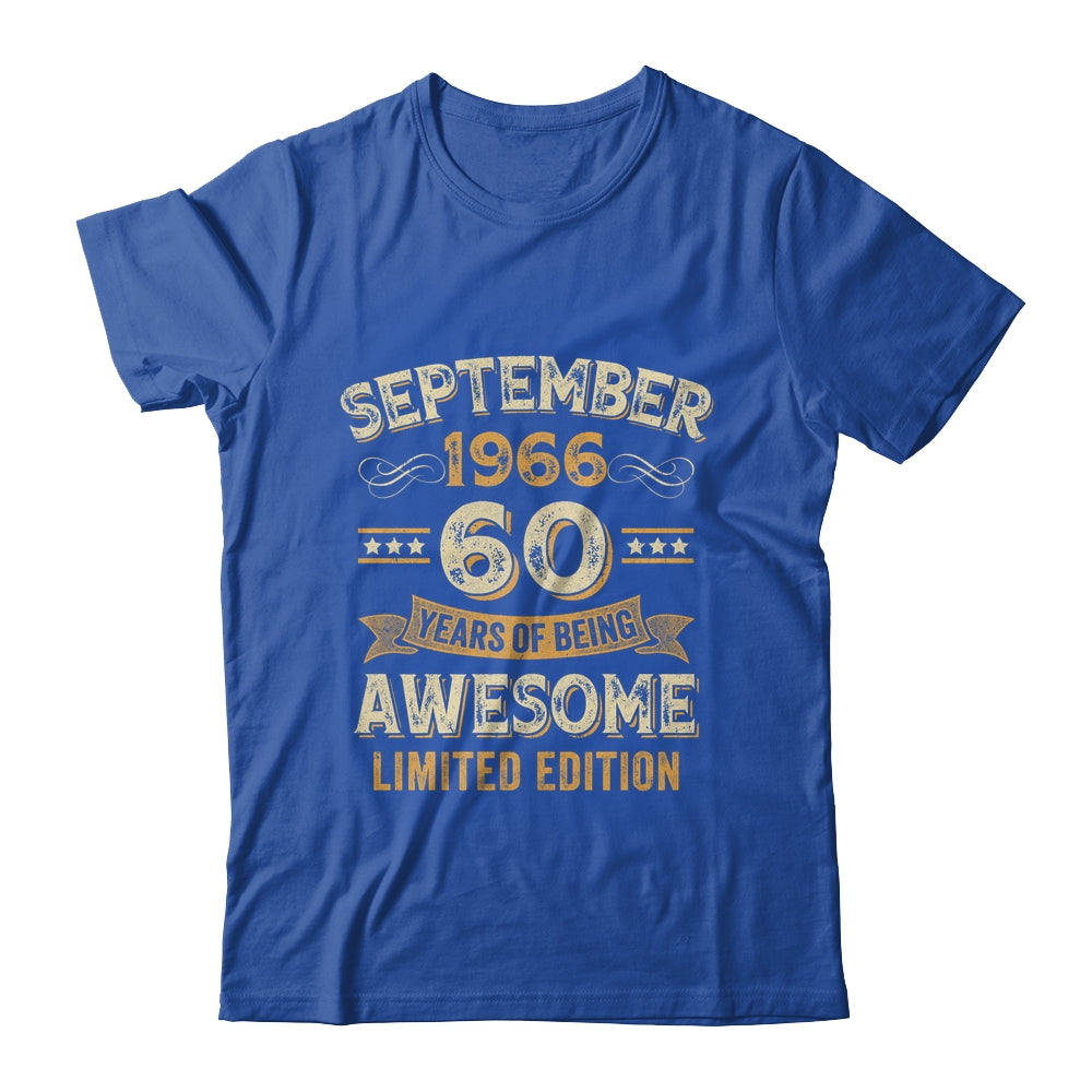 60 Years Awesome Vintage September 1966 60th Birthday Shirt & Hoodie | teecentury