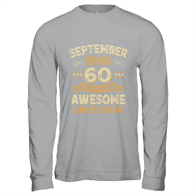 60 Years Awesome Vintage September 1966 60th Birthday Shirt & Hoodie | teecentury