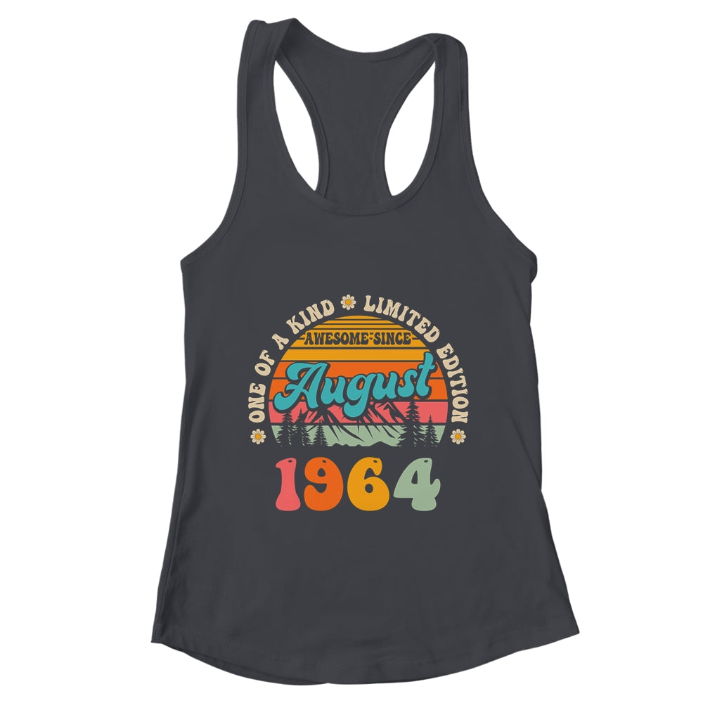 60 Years Old Awesome Since August 1964 60th Birthday Groovy Shirt & Tank Top | teecentury