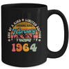 60 Years Old Awesome Since February 1964 60th Birthday Groovy Mug | teecentury